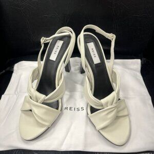 Reiss Cream Heeled Sandals